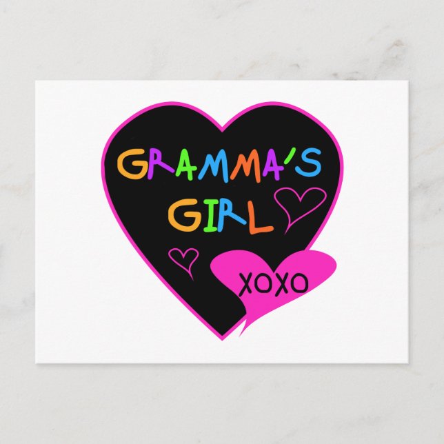 Gramma's Girl Tshirts, Mugs, Buttons, Cases, Hats Postcard (Front)