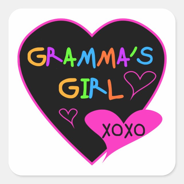 Gramma's Girl Tshirts, Mugs, Buttons, Cases, Hats Square Sticker (Front)