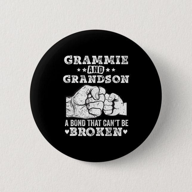 Grammie And Grandson A Bond That Can't Be Broken G 6 Cm Round Badge (Front)