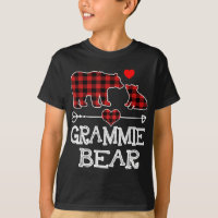 Grammie Bear Christmas Pajama Red Plaid Buffalo Fa