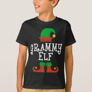 Grammie Elf Christmas Matching Family Funny Pajama T-Shirt