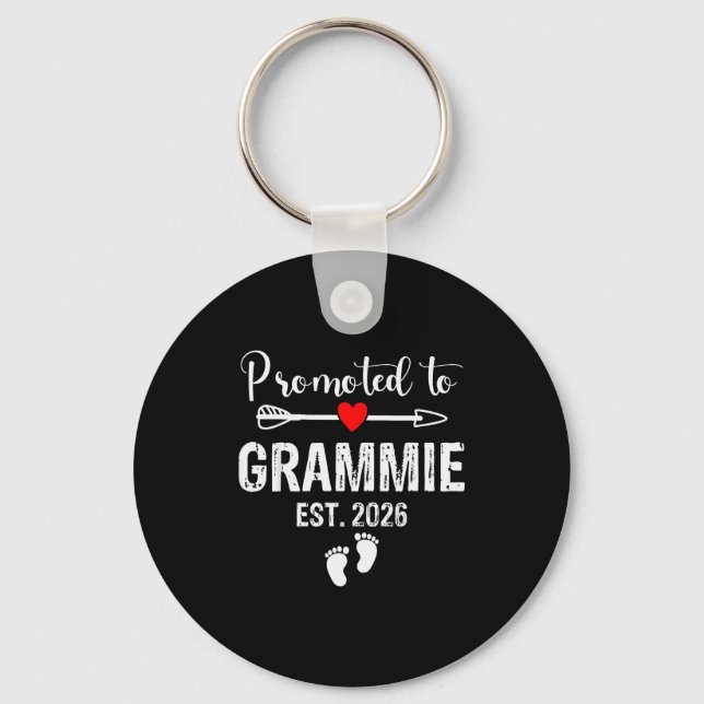 Grammie Est 2026 Promoted To Grammie 2026 For Gram Key Ring (Front)