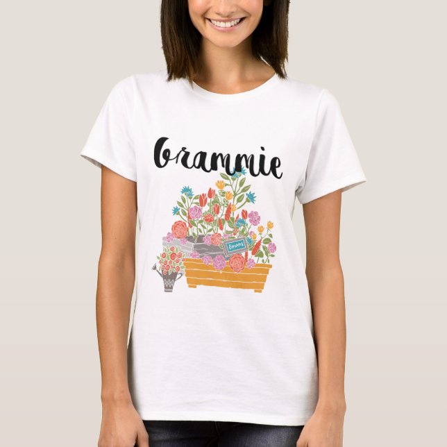 Grammie Flower Garden Design T-Shirt (Front)