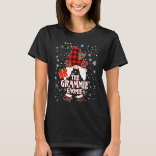 Grammie Gnome Buffalo Plaid Matching Family Christ T-Shirt