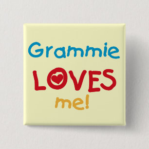 Grammie Loves Me T-shirts and Gifts 15 Cm Square Badge
