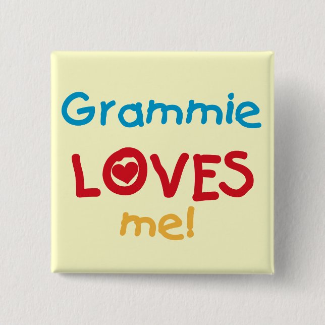 Grammie Loves Me T-shirts and Gifts 15 Cm Square Badge (Front)