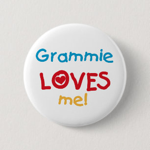 Grammie Loves Me T-shirts and Gifts 6 Cm Round Badge
