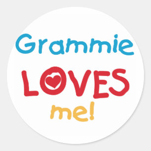 Grammie Loves Me T-shirts and Gifts Classic Round Sticker