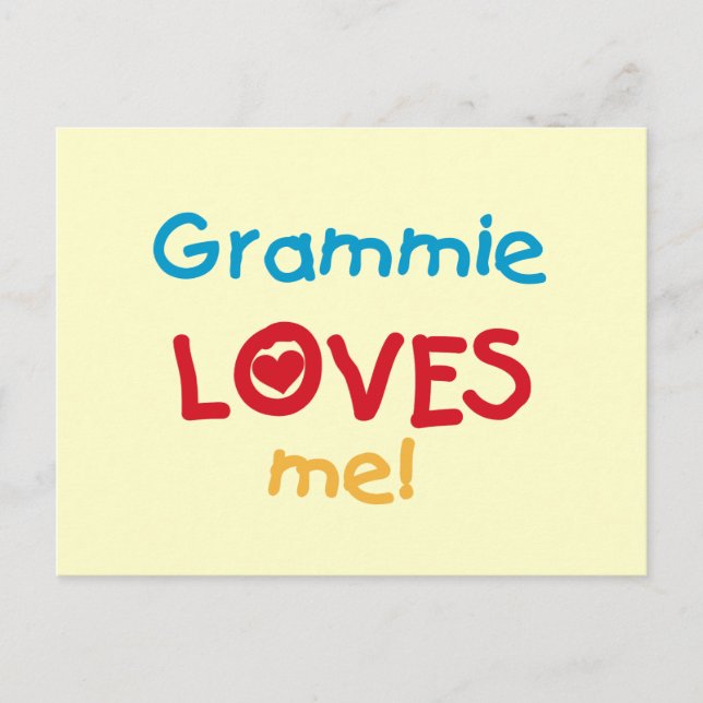 Grammie Loves Me T-shirts and Gifts Postcard (Front)
