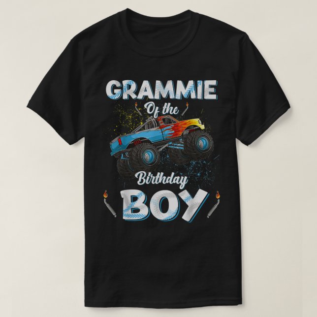 Grammie Of The Birthday Boy Monster Truck Bday Wom T-Shirt (Design Front)