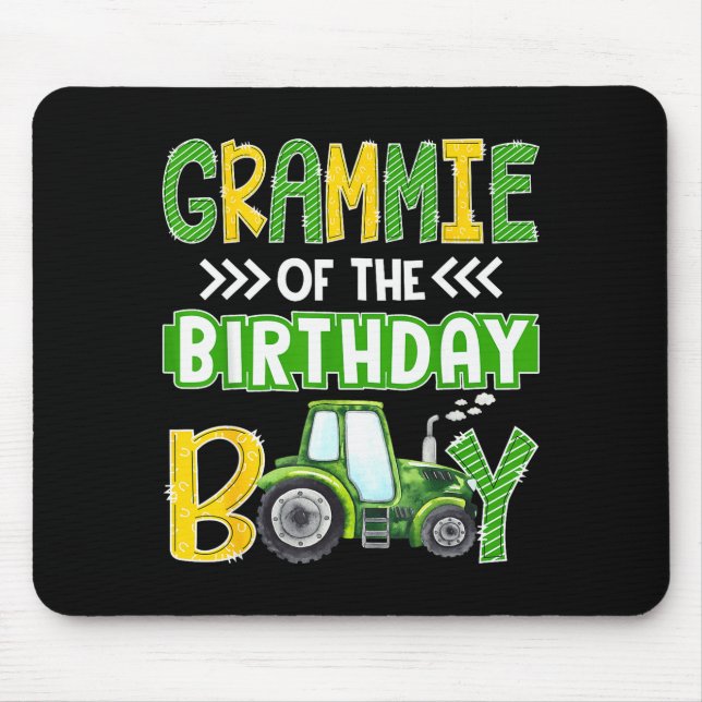 Grammie Of The Birthday Boy Tractors Farm Trucks F Mouse Mat (Front)