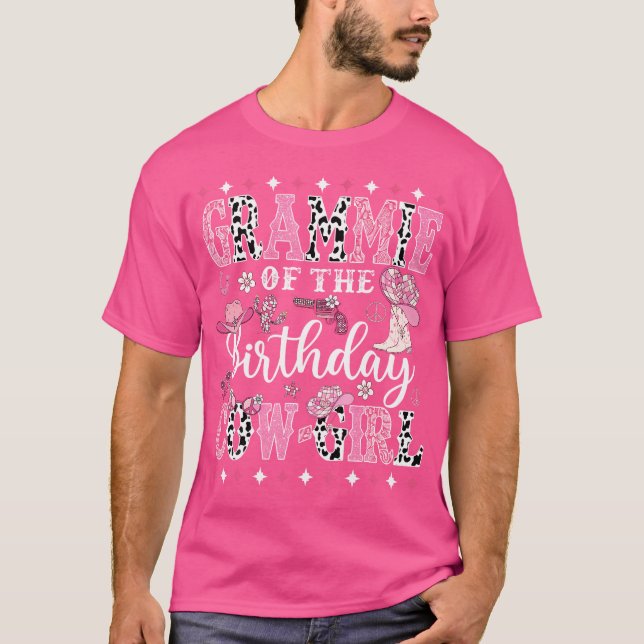Grammie Of The Birthday Cowgirl Rodeo Cowgirl Birt T-Shirt (Front)