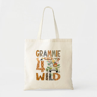 Grammie Of The Four Wild Safari Zoo 4th Birthday Tote Bag