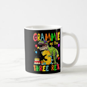 Grammie Of The Three Rex 3rd Birthday Boy Dinosaur Coffee Mug