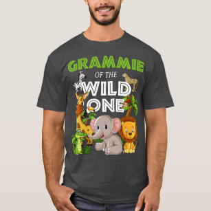Grammie of the Wild One Zoo Birthday Safari Jungle T-Shirt