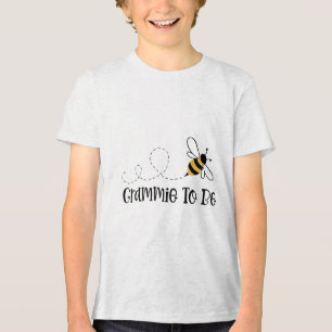 Grammie To Be Cute Bee Family  Tri-Blend Shirt