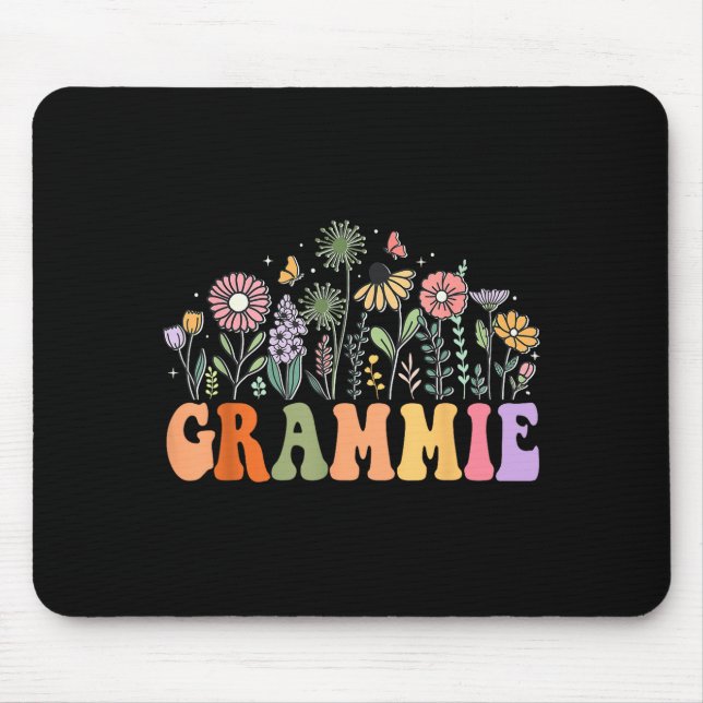 Grammie Wildflower Floral Birthday Baby Shower New Mouse Mat (Front)