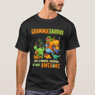 Grammiesaurus T Rex Dinosaur Grammie Saurus Hallow T-Shirt