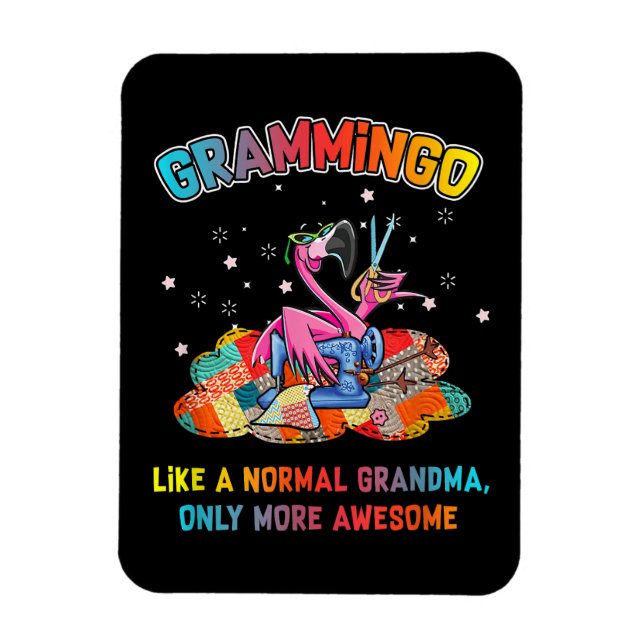 Grammingo Like A Normal Grandma Quilting Magnet (Vertical)
