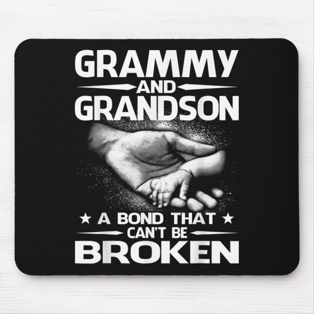 Grammy And Grandson A Bond That Can't Be Broken  Mouse Mat (Front)