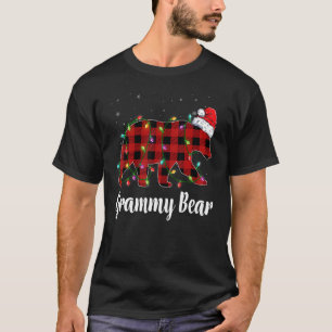 Grammy Bear Buffalo Red Plaid Matching Family Chri T-Shirt