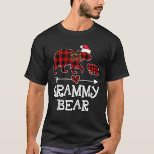 Grammy Bear Christmas Pajama Red Plaid Buffalo For T-Shirt