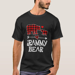 Grammy Bear Red Buffalo Plaid Grammy Bear Pajama T-Shirt