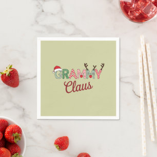 Grammy Claus Christmas Grandma Gift Xmas  Napkin