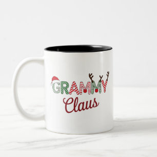 Grammy Claus Christmas Grandma Gift Xmas  Two-Tone Coffee Mug