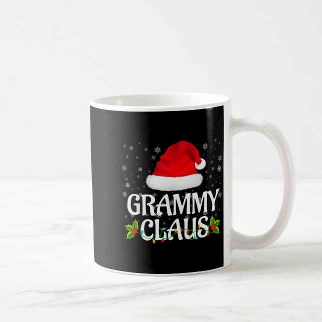 Grammy Claus Christmas Lights Santa Pajama Family  Coffee Mug (Right)