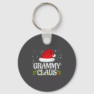Grammy Claus Christmas Lights Santa Pajama Family  Key Ring