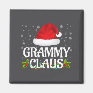 Grammy Claus Christmas Lights Santa Pajama Family  Magnet