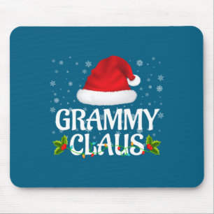 Grammy Claus Christmas Lights Santa Pajama Family  Mouse Mat
