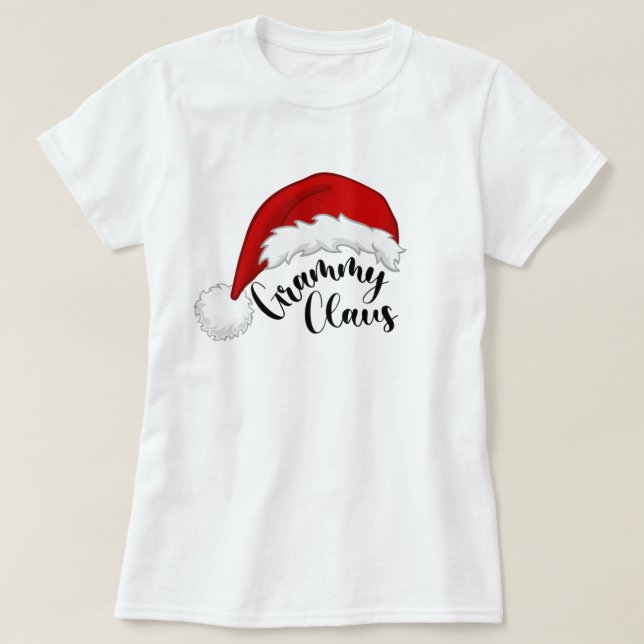 Grammy Claus Christmas Santa T-Shirt (Design Front)