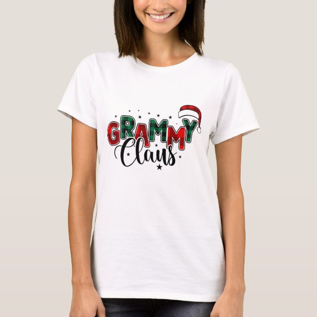 Grammy Claus Christmas Sublimation T-Shirt (Front)