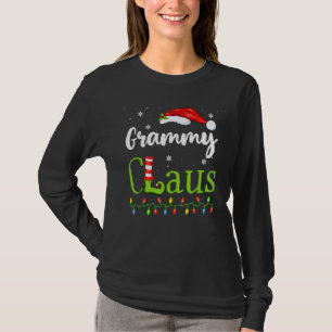 Grammy Claus Funny Grandma Santa Pyjamas Christmas T-Shirt