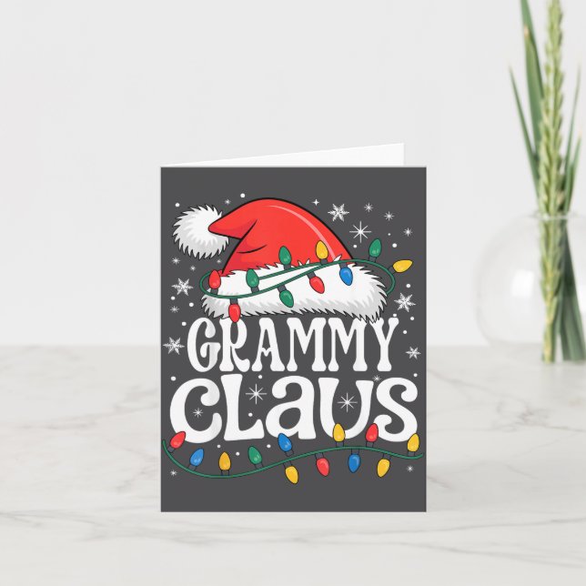 Grammy Claus Funny Xmas Christmas Grandma Holiday  Card (Front)