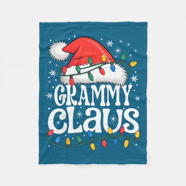 Grammy Claus Funny Xmas Christmas Grandma Holiday  Fleece Blanket (Front)