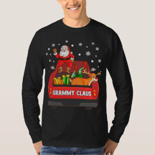 Grammy Claus Red Truck Santa Reindeer Elf Christma T-Shirt