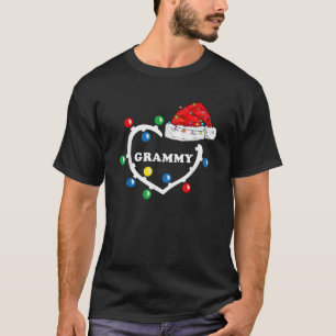 Grammy Claus Santa Hat Reindeer Red Plaid Matching T-Shirt