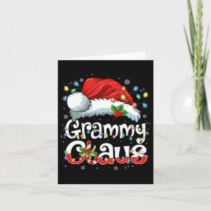 Grammy Claus Xmas Santa Matching Family Christmas  Card