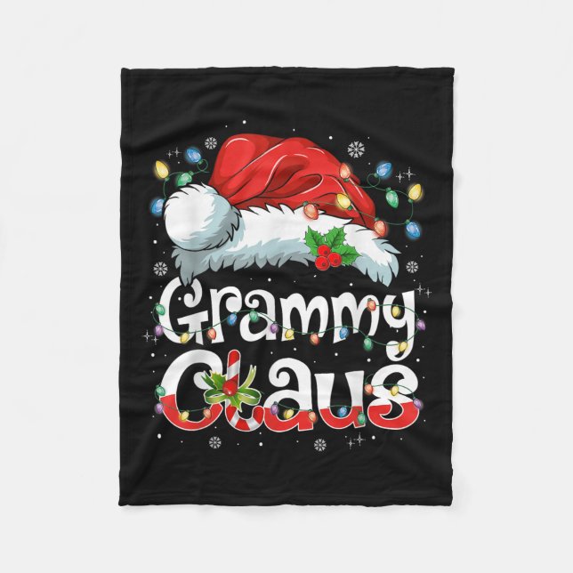 Grammy Claus Xmas Santa Matching Family Christmas  Fleece Blanket (Front)