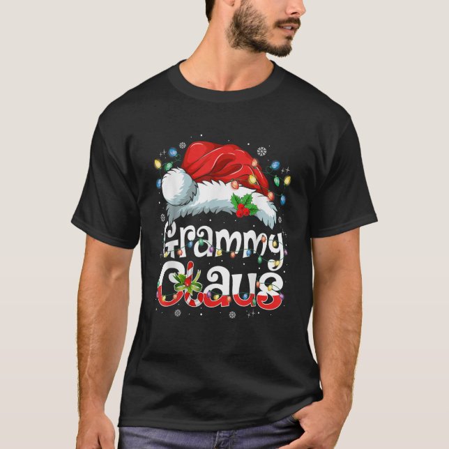 Grammy Claus Xmas Santa Matching Family Christmas  T-Shirt (Front)