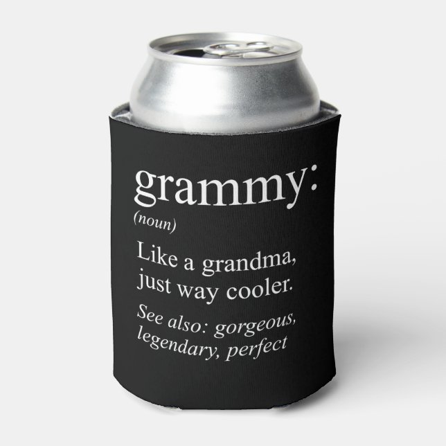 Grammy Definition, Grandma, Nana Gift Can Cooler (Can Front)