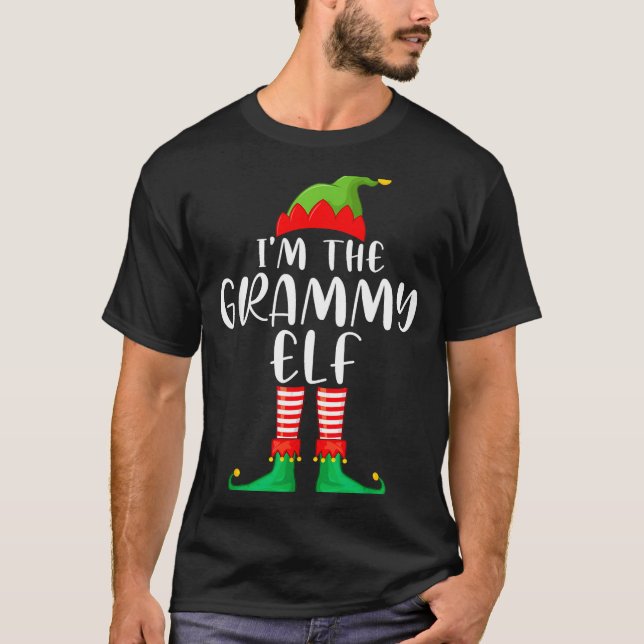 Grammy Elf Matching Family Group Christmas Party P T-Shirt (Front)
