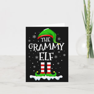 Grammy Elf Squad Xmas Family Matching Group Christ Card