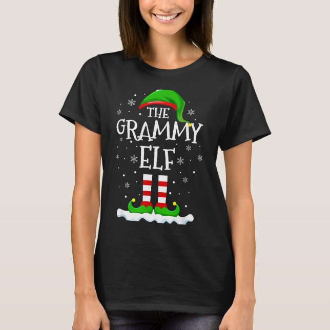 Grammy Elf Squad Xmas Family Matching Group Christ T-Shirt (Front)