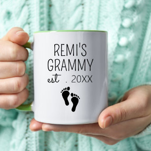 Grammy Est 2024 Promoted To Grandma Nana Gigi  Mug