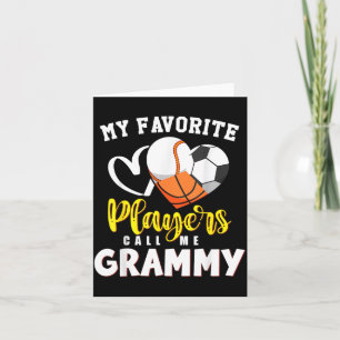 Grammy Favourite Baseball Soccer Basball Players Card