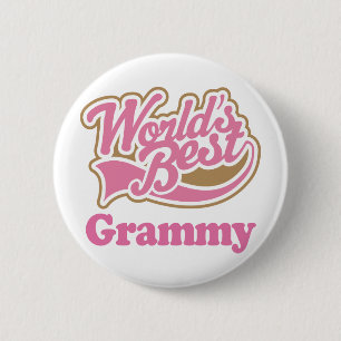 Grammy Gift Pink 6 Cm Round Badge